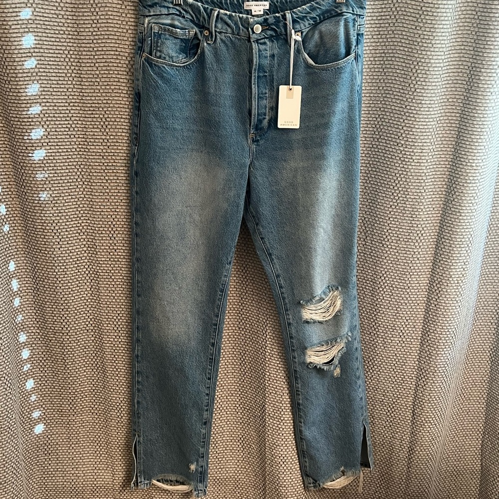 NWT Good American Good Boy Jeans - retail $159 size 14/32